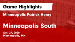 Minneapolis Patrick Henry  vs Minneapolis South  Game Highlights - Oct. 27, 2020