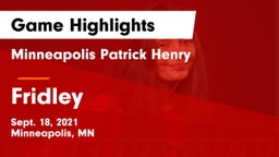 Minneapolis Patrick Henry  vs Fridley  Game Highlights - Sept. 18, 2021