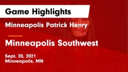 Minneapolis Patrick Henry  vs Minneapolis Southwest  Game Highlights - Sept. 20, 2021