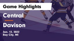 Central  vs Davison  Game Highlights - Jan. 12, 2022