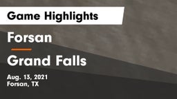 Forsan  vs Grand Falls Game Highlights - Aug. 13, 2021