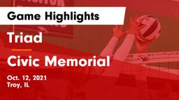 Triad  vs Civic Memorial  Game Highlights - Oct. 12, 2021