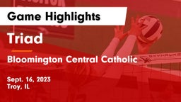 Triad  vs Bloomington Central Catholic Game Highlights - Sept. 16, 2023