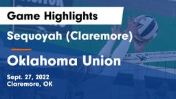 Sequoyah (Claremore)  vs Oklahoma Union  Game Highlights - Sept. 27, 2022