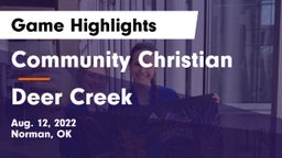 Community Christian  vs Deer Creek  Game Highlights - Aug. 12, 2022