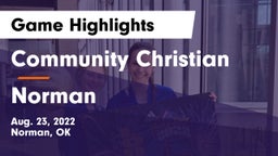 Community Christian  vs Norman  Game Highlights - Aug. 23, 2022