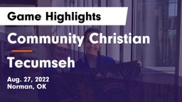 Community Christian  vs Tecumseh  Game Highlights - Aug. 27, 2022