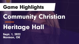 Community Christian  vs Heritage Hall  Game Highlights - Sept. 1, 2022
