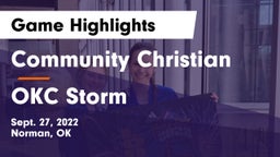 Community Christian  vs OKC Storm Game Highlights - Sept. 27, 2022