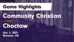 Community Christian  vs Choctaw  Game Highlights - Oct. 3, 2022