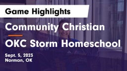 Community Christian  vs OKC Storm Homeschool Game Highlights - Sept. 5, 2023