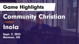 Community Christian  vs Inola  Game Highlights - Sept. 9, 2023