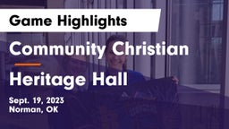 Community Christian  vs Heritage Hall Game Highlights - Sept. 19, 2023