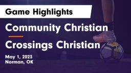 Community Christian  vs Crossings Christian Game Highlights - May 1, 2023