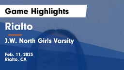 Rialto  vs J.W. North  Girls Varsity  Game Highlights - Feb. 11, 2023
