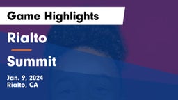 Rialto  vs Summit  Game Highlights - Jan. 9, 2024