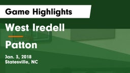 West Iredell  vs Patton  Game Highlights - Jan. 3, 2018
