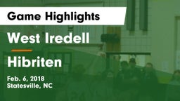 West Iredell  vs Hibriten  Game Highlights - Feb. 6, 2018