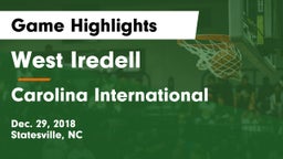 West Iredell  vs Carolina International Game Highlights - Dec. 29, 2018