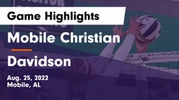 Mobile Christian  vs Davidson  Game Highlights - Aug. 25, 2022