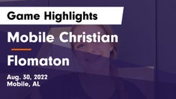 Mobile Christian  vs Flomaton Game Highlights - Aug. 30, 2022
