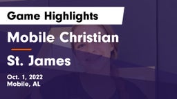 Mobile Christian  vs St. James Game Highlights - Oct. 1, 2022