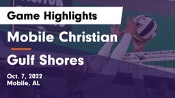 Mobile Christian  vs Gulf Shores  Game Highlights - Oct. 7, 2022
