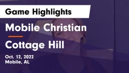 Mobile Christian  vs Cottage Hill Game Highlights - Oct. 12, 2022