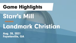 Starr's Mill  vs Landmark Christian Game Highlights - Aug. 28, 2021