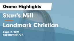 Starr's Mill  vs Landmark Christian Game Highlights - Sept. 2, 2021