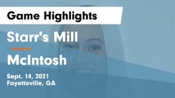 Starr's Mill  vs McIntosh  Game Highlights - Sept. 14, 2021