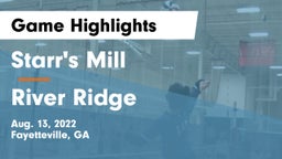 Starr's Mill  vs River Ridge  Game Highlights - Aug. 13, 2022