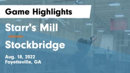 Starr's Mill  vs Stockbridge  Game Highlights - Aug. 18, 2022