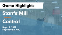 Starr's Mill  vs Central  Game Highlights - Sept. 8, 2022