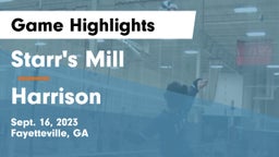 Starr's Mill  vs Harrison  Game Highlights - Sept. 16, 2023