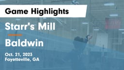 Starr's Mill  vs Baldwin  Game Highlights - Oct. 21, 2023