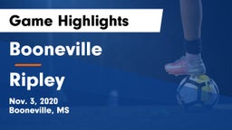 Booneville  vs Ripley  Game Highlights - Nov. 3, 2020