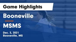 Booneville  vs MSMS Game Highlights - Dec. 3, 2021