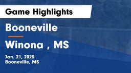Booneville  vs Winona , MS Game Highlights - Jan. 21, 2023