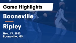 Booneville  vs Ripley  Game Highlights - Nov. 13, 2023