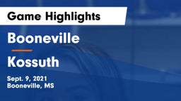 Booneville  vs Kossuth  Game Highlights - Sept. 9, 2021