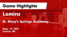 Lomira  vs St. Mary's Springs Academy  Game Highlights - Sept. 19, 2023