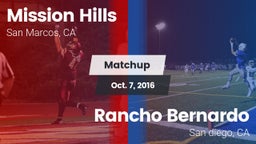 Matchup: Mission Hills High vs. Rancho Bernardo  2016
