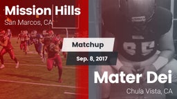Matchup: Mission Hills High vs. Mater Dei  2017