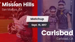 Matchup: Mission Hills High vs. Carlsbad  2017