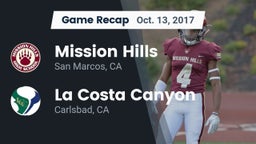 Recap: Mission Hills  vs. La Costa Canyon  2017