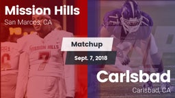 Matchup: Mission Hills High vs. Carlsbad  2018