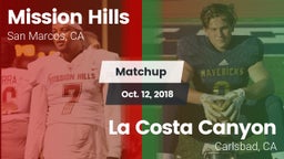 Matchup: Mission Hills High vs. La Costa Canyon  2018
