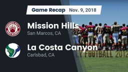 Recap: Mission Hills  vs. La Costa Canyon  2018