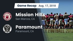 Recap: Mission Hills  vs. Paramount  2018